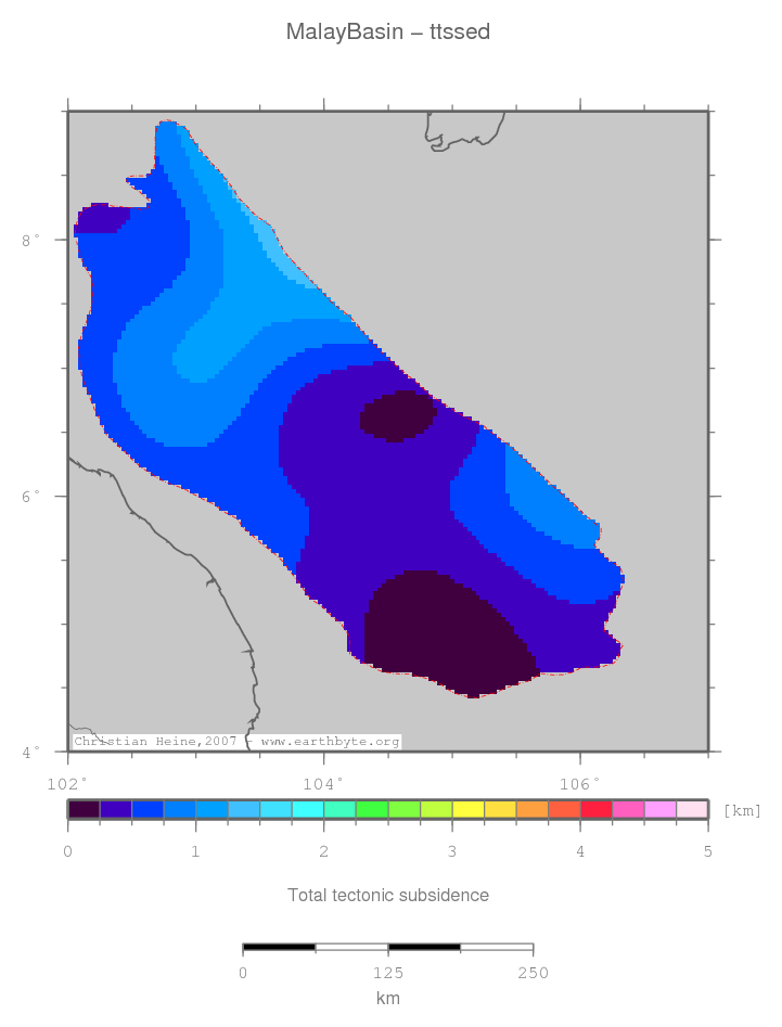 Malay Basin location map