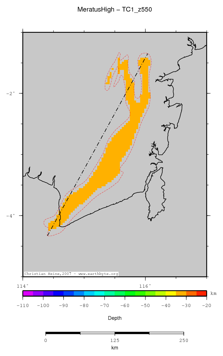 Meratus High location map