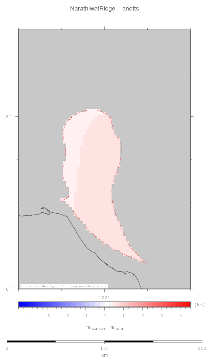 Narathiwat Ridge location map