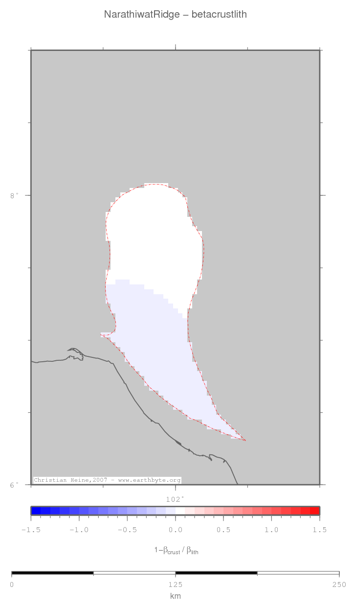 Narathiwat Ridge location map