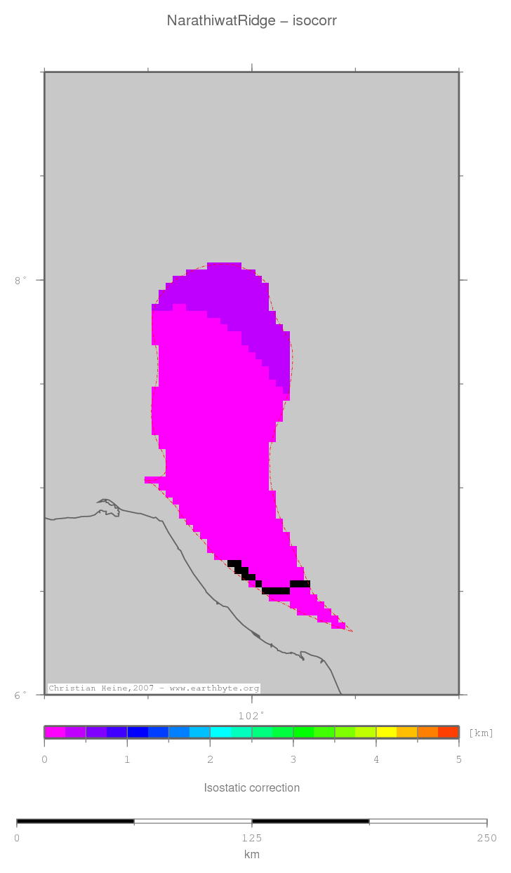 Narathiwat Ridge location map