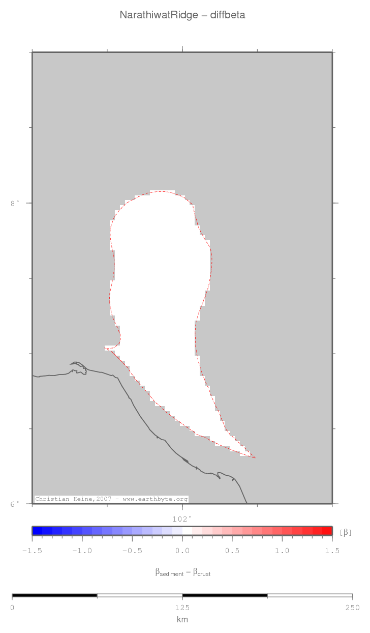 Narathiwat Ridge location map