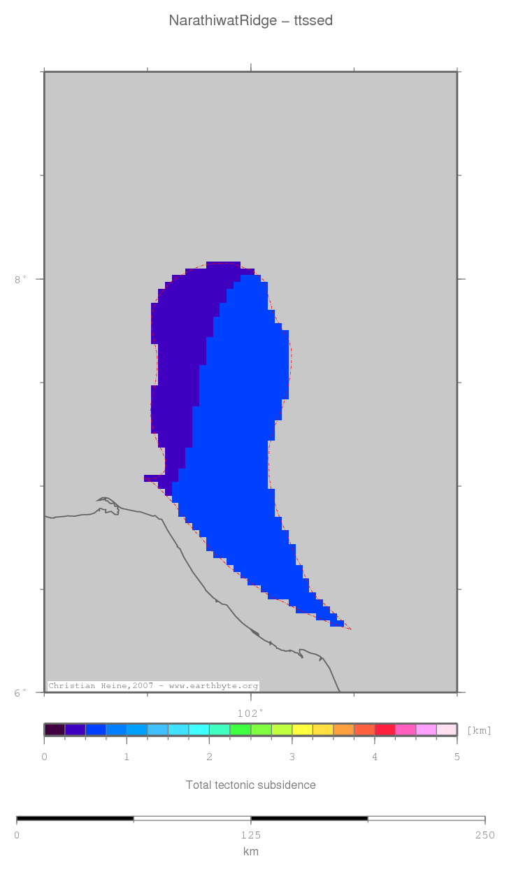 Narathiwat Ridge location map