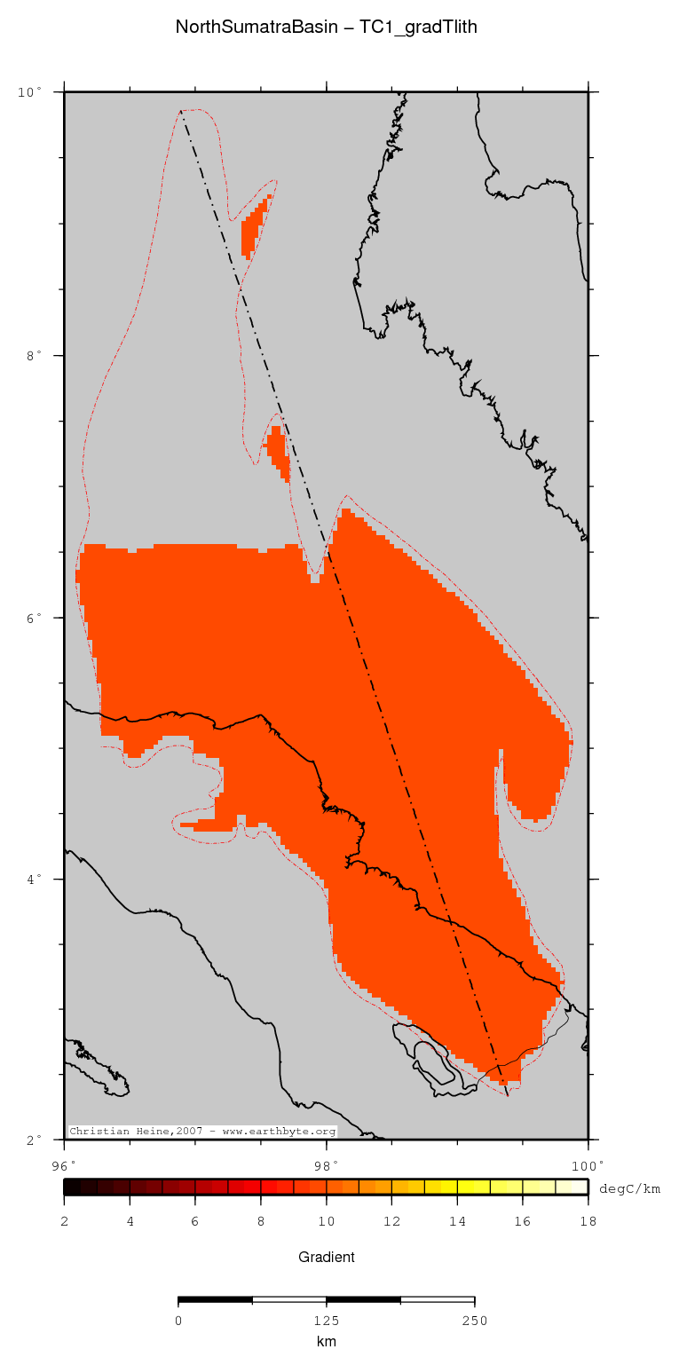 North Sumatra Basin location map