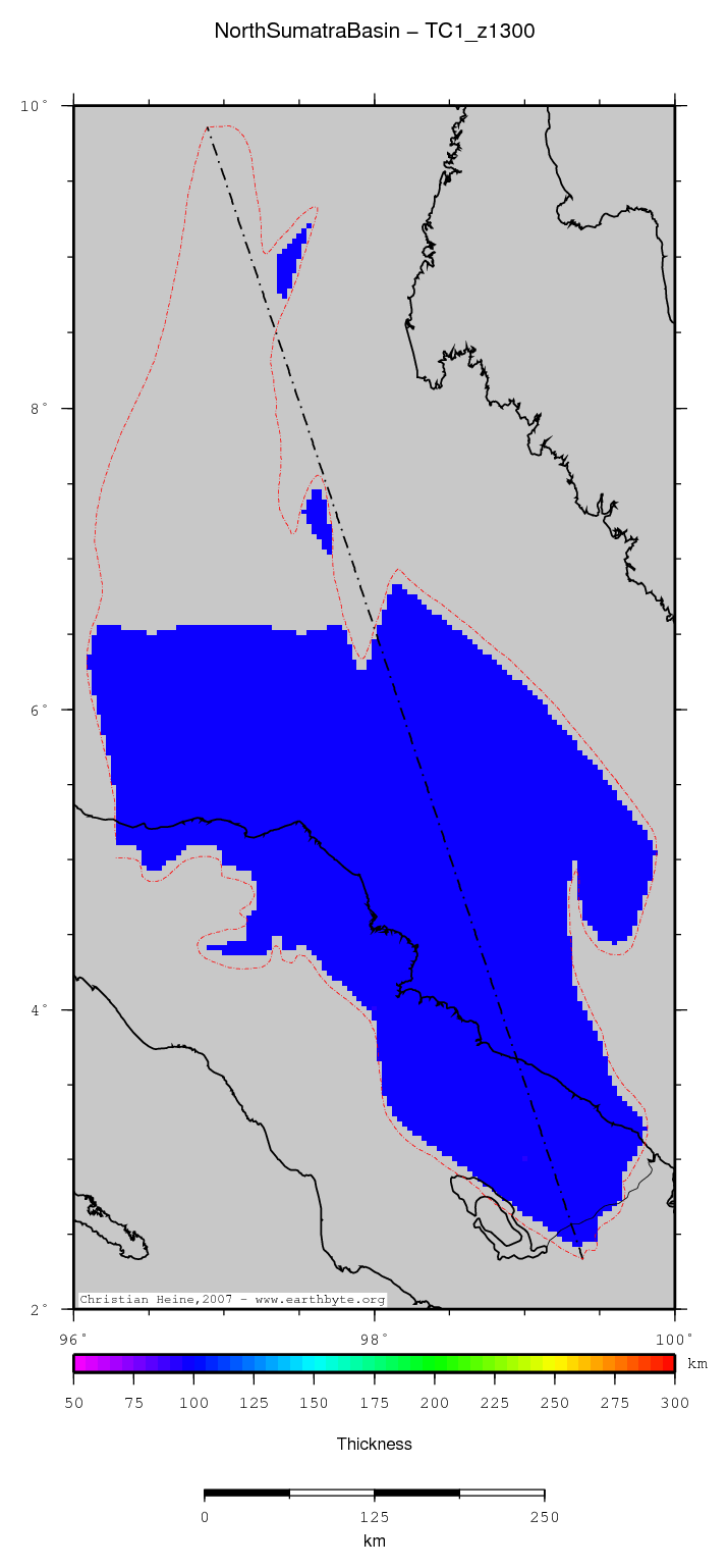 North Sumatra Basin location map