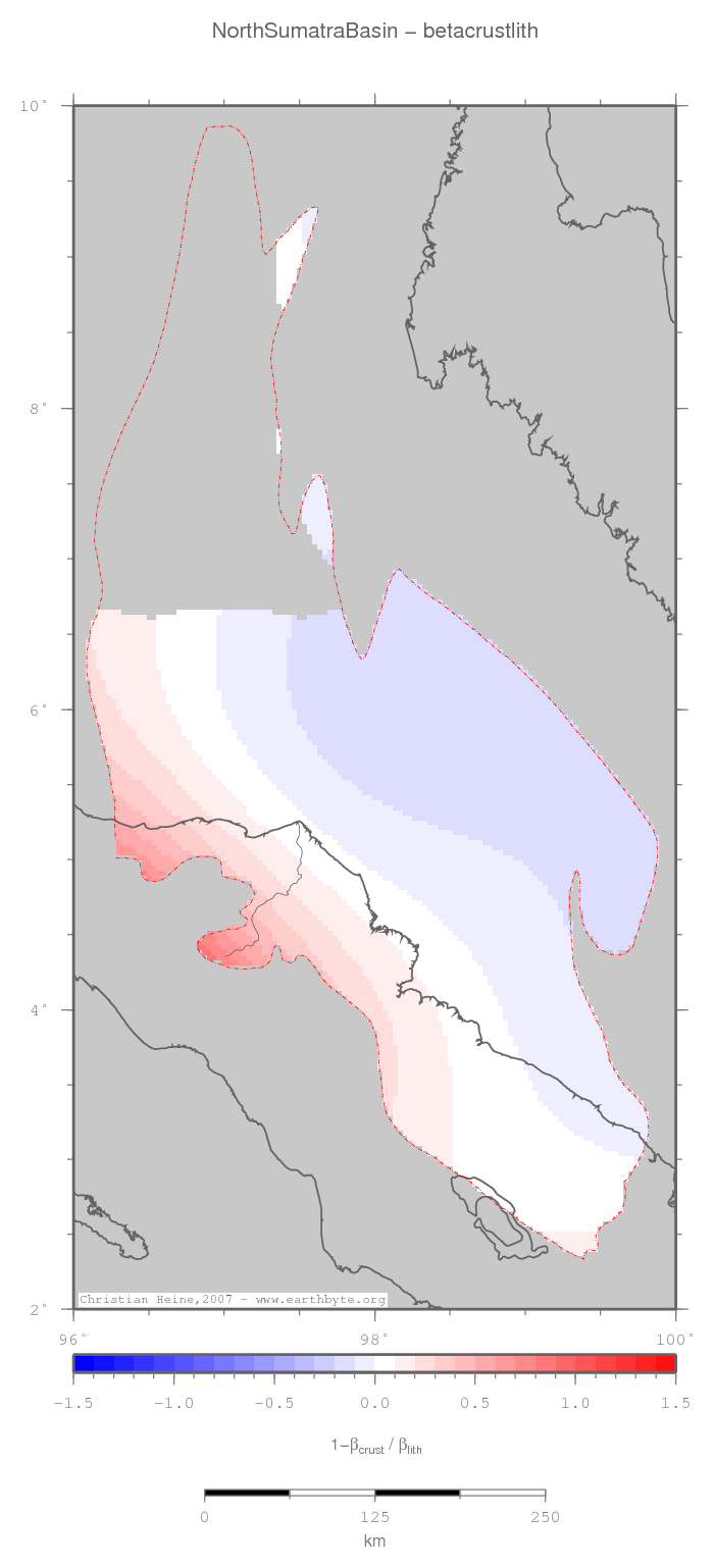 North Sumatra Basin location map