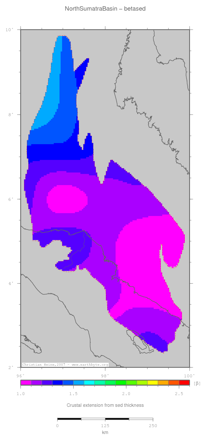 North Sumatra Basin location map