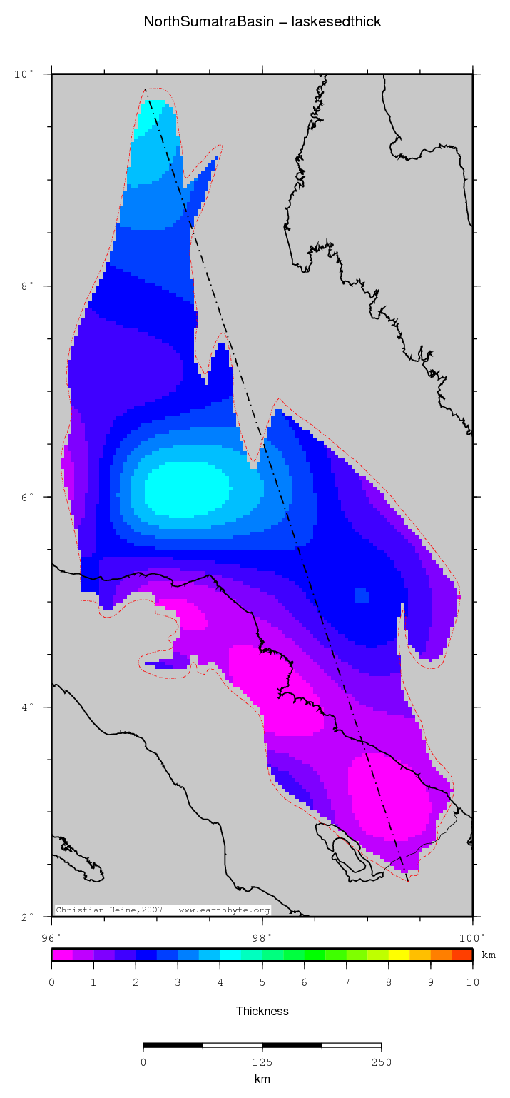 North Sumatra Basin location map