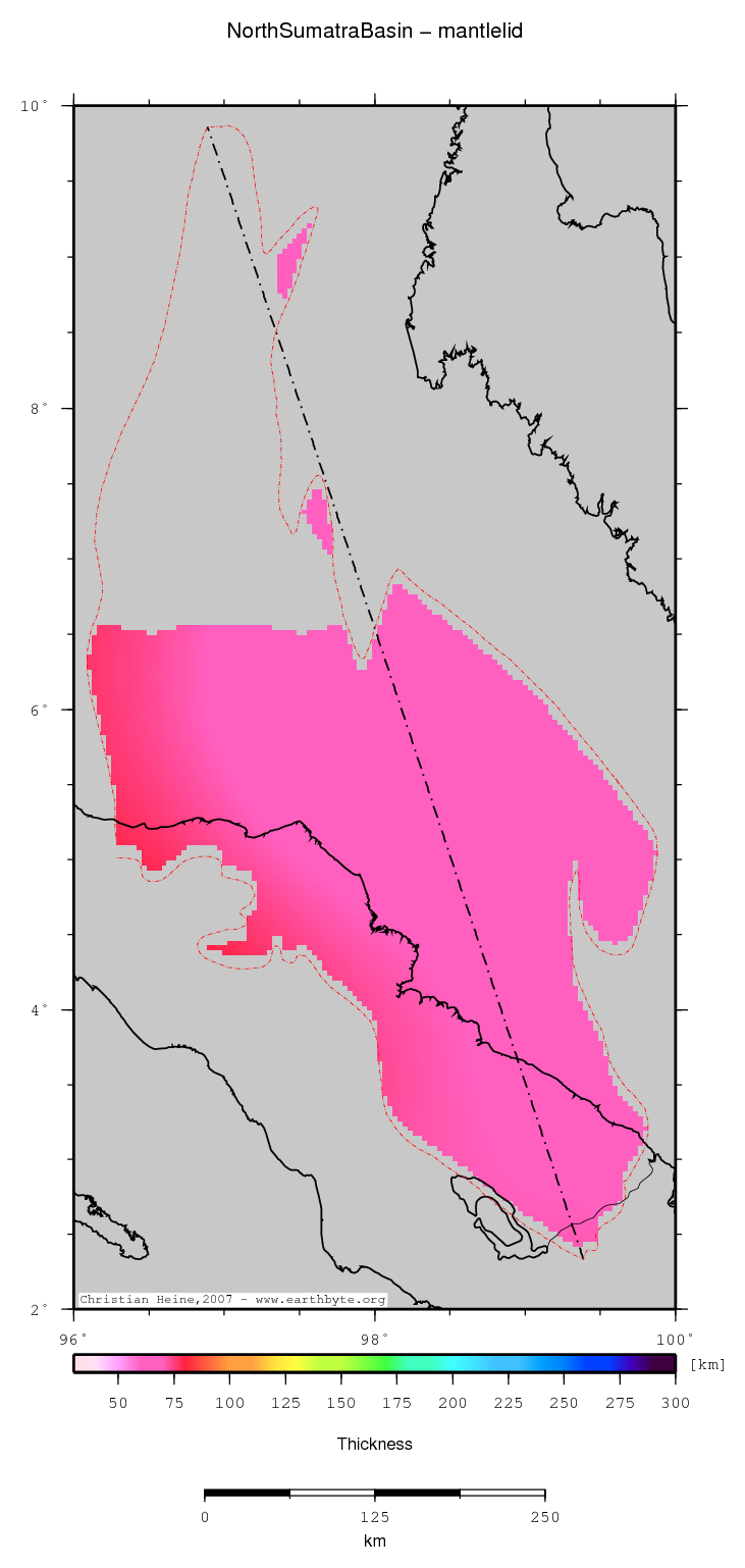 North Sumatra Basin location map