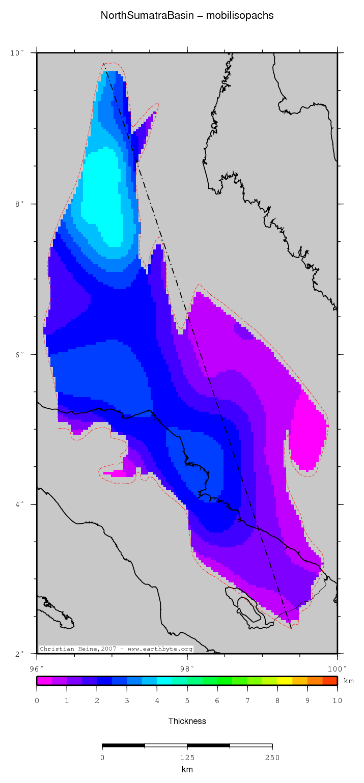 North Sumatra Basin location map