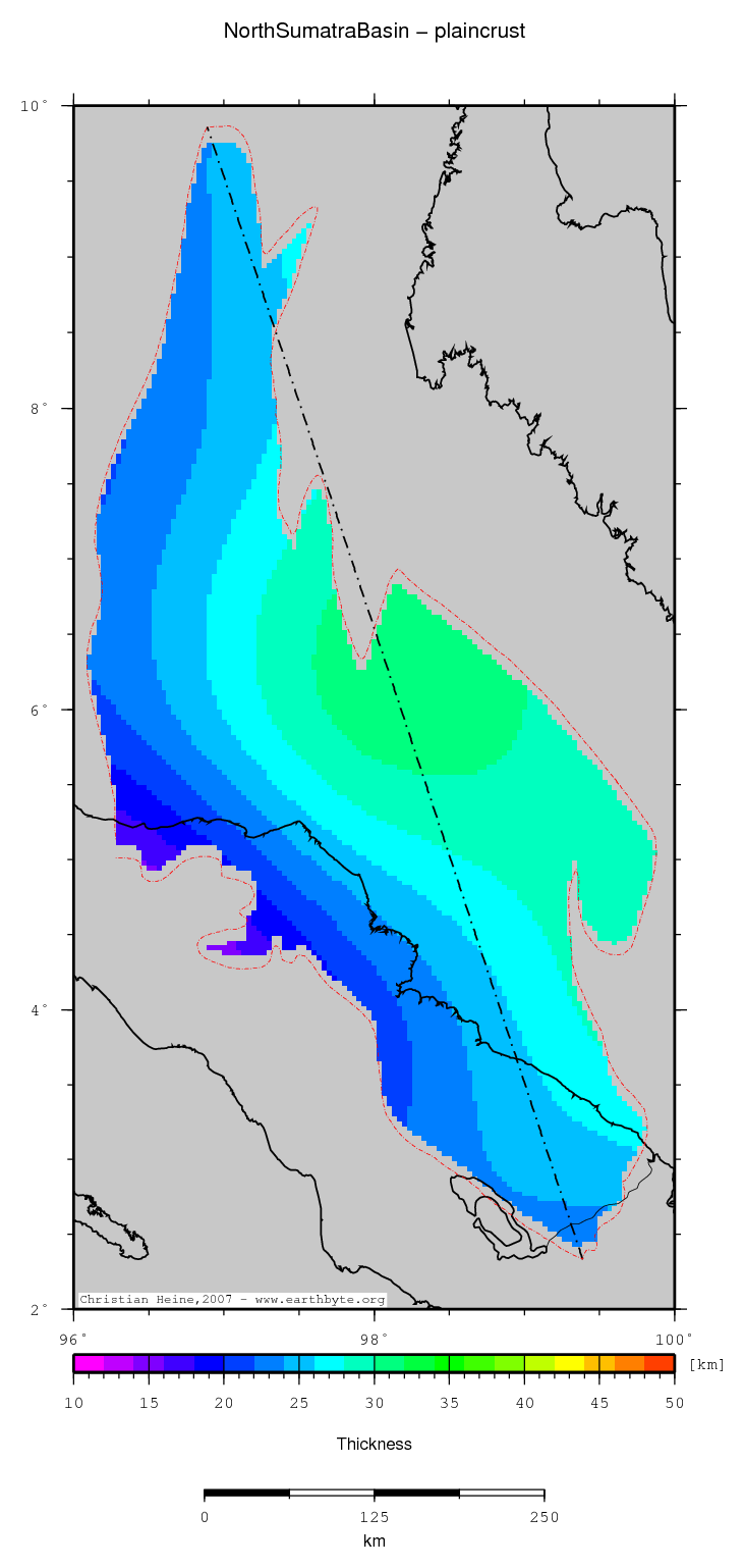 North Sumatra Basin location map