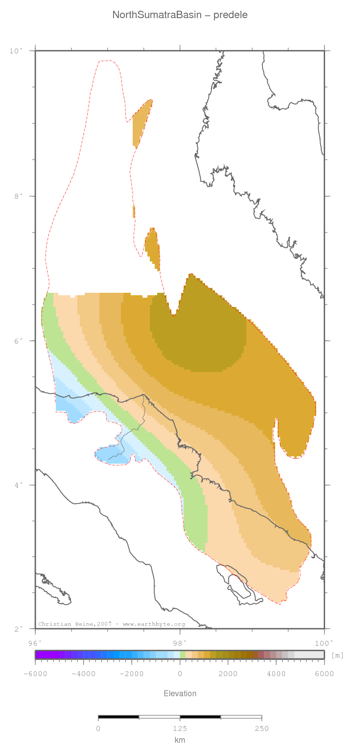 North Sumatra Basin location map