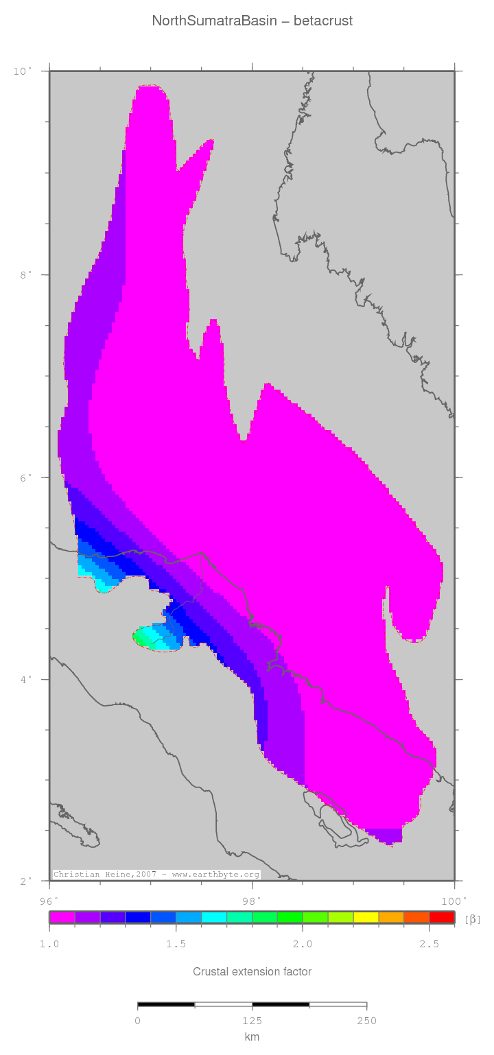 North Sumatra Basin location map