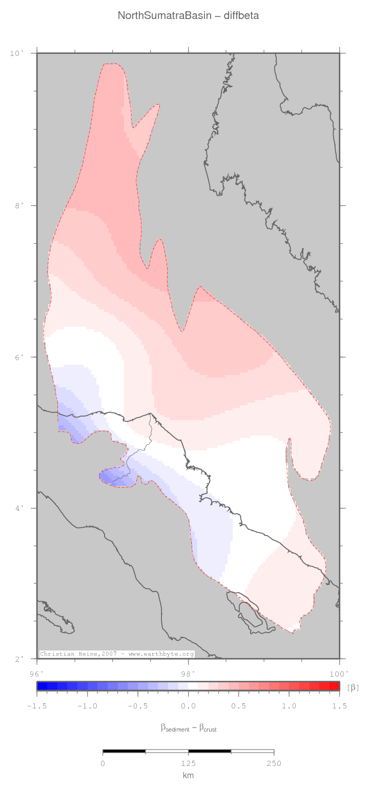 North Sumatra Basin location map