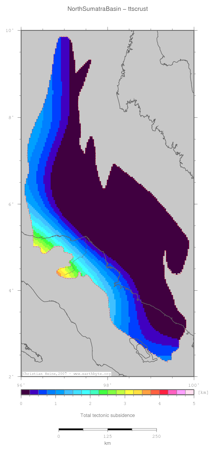 North Sumatra Basin location map