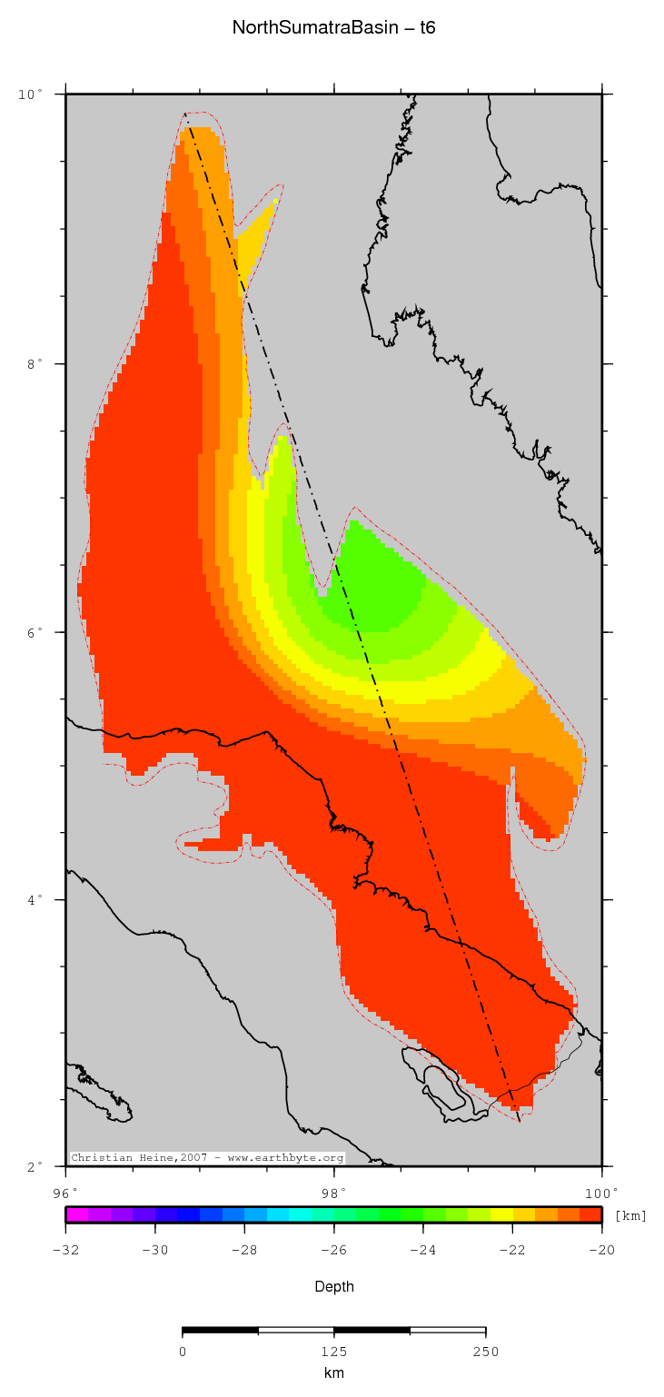 North Sumatra Basin location map