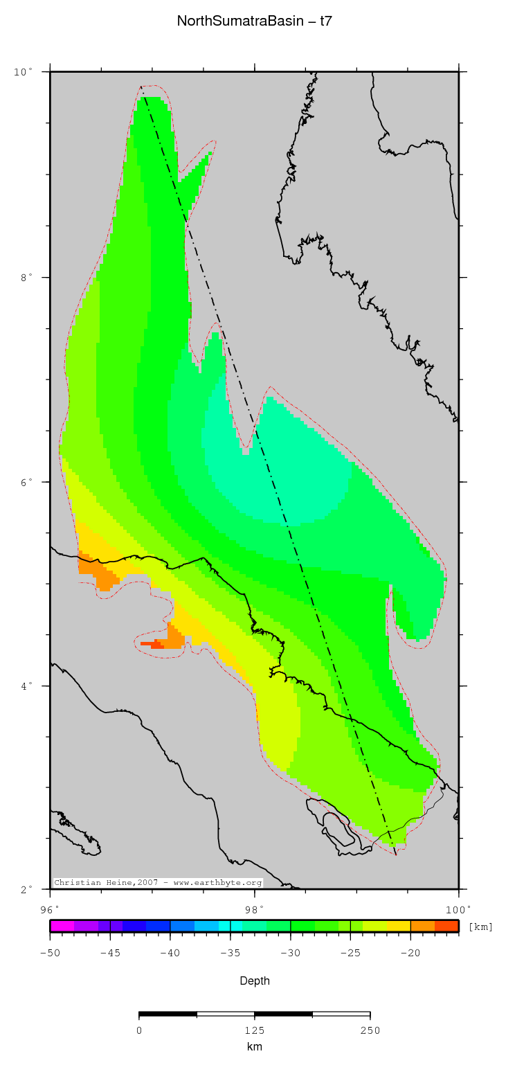 North Sumatra Basin location map