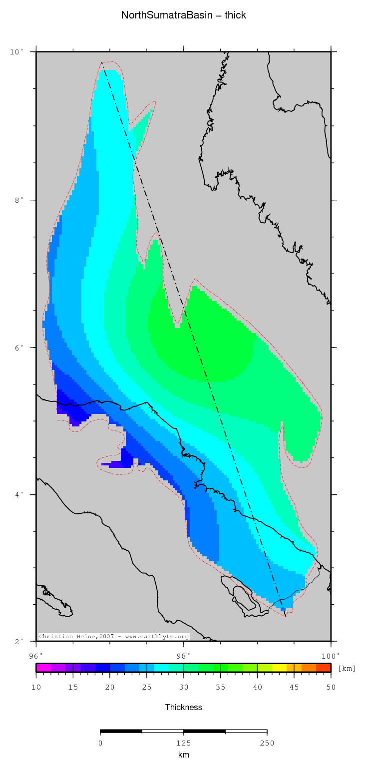 North Sumatra Basin location map