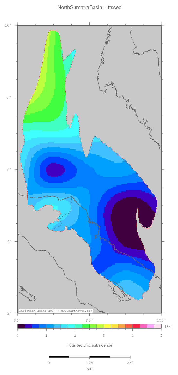 North Sumatra Basin location map