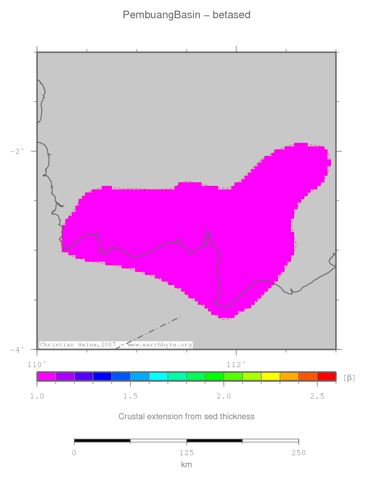 Pembuang Basin location map