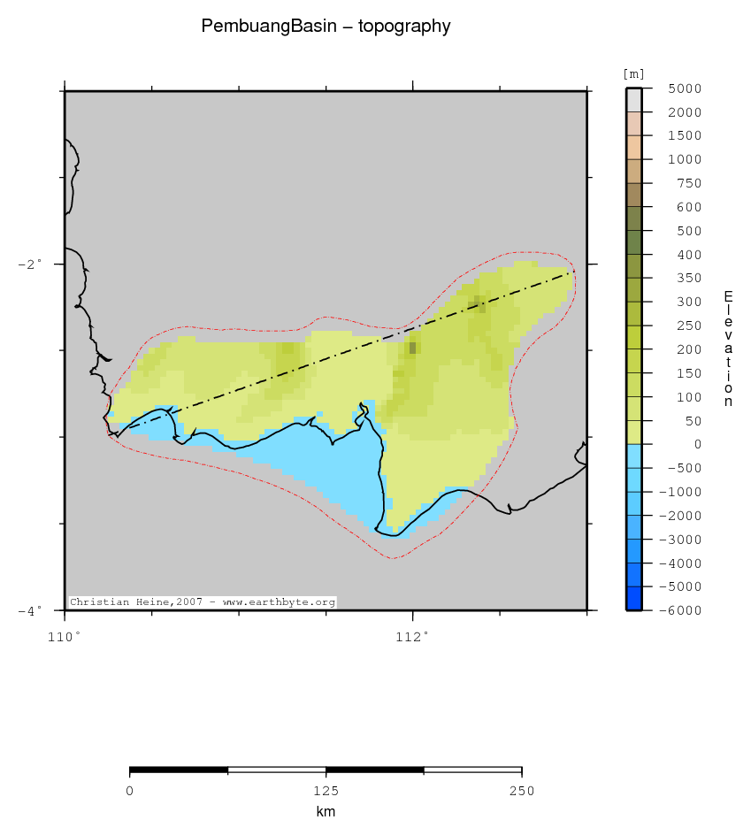 Pembuang Basin location map