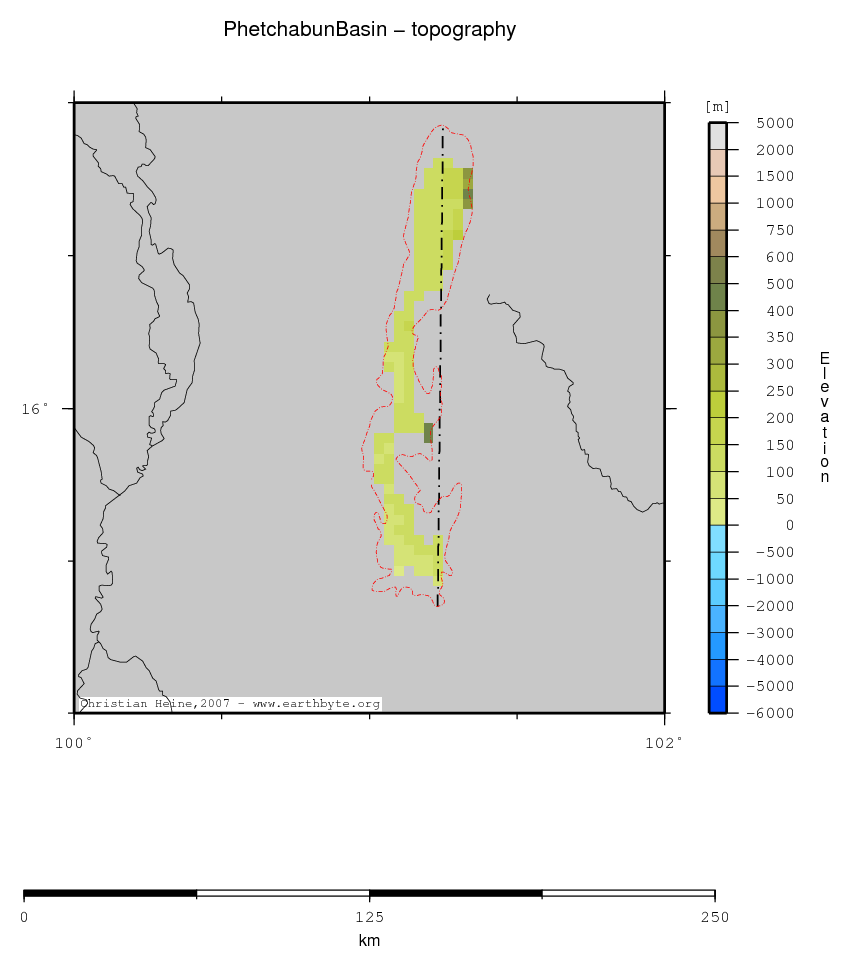 Phetchabun Basin location map