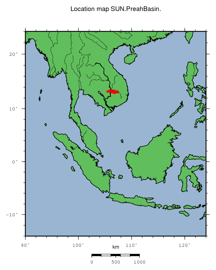 Preah Basin location map