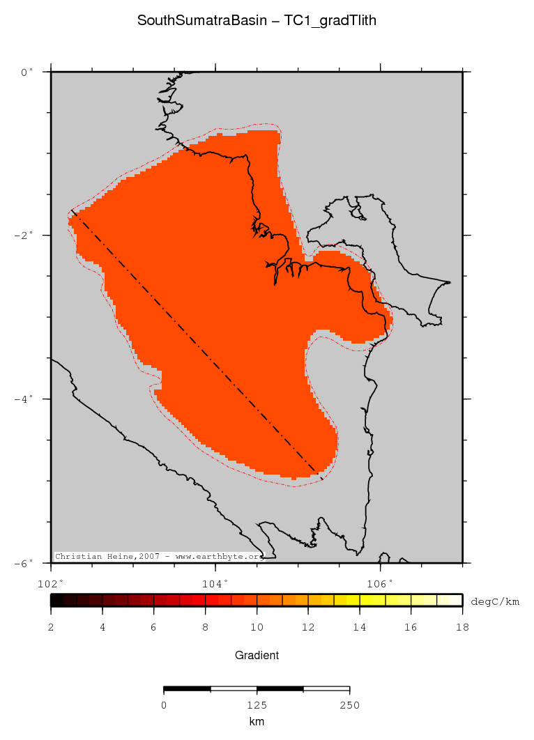 South Sumatra Basin location map