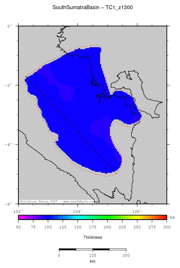 South Sumatra Basin location map