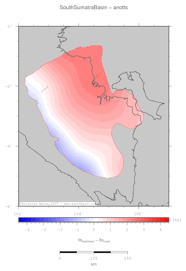 South Sumatra Basin location map