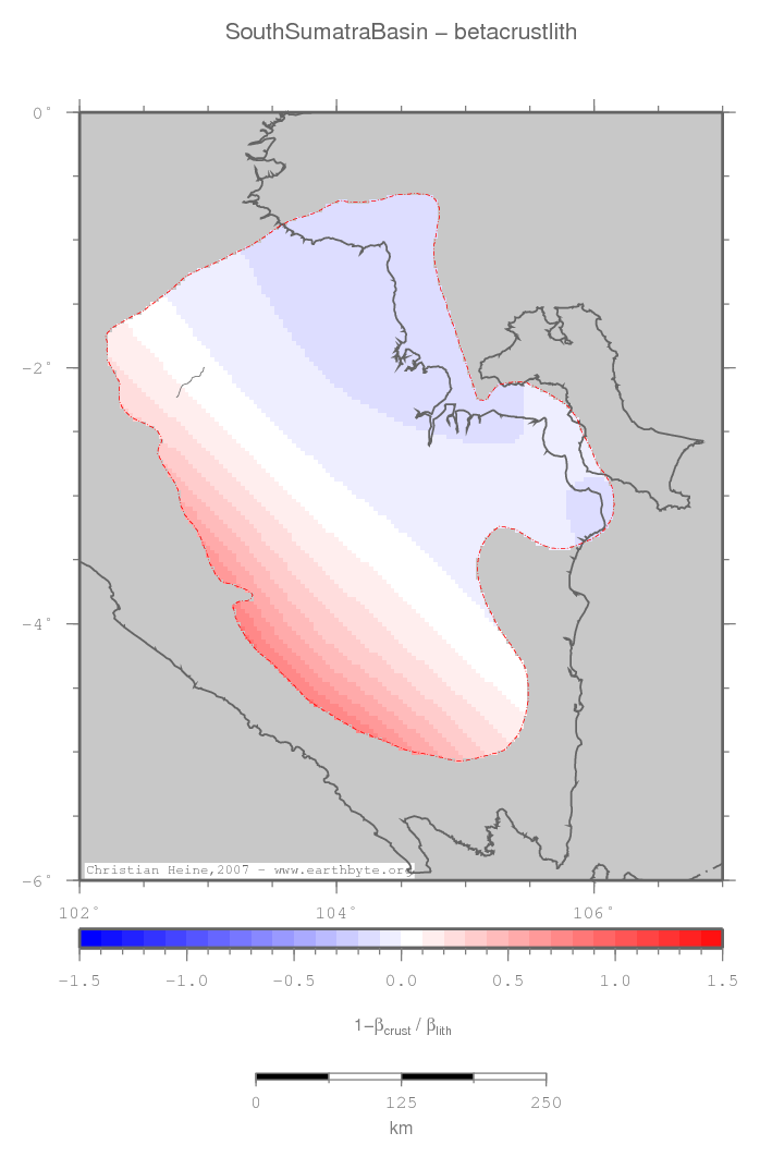 South Sumatra Basin location map