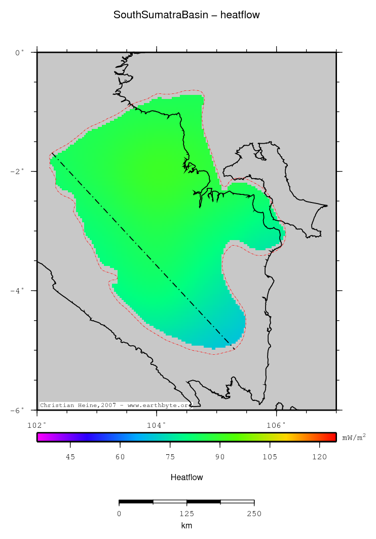 South Sumatra Basin location map