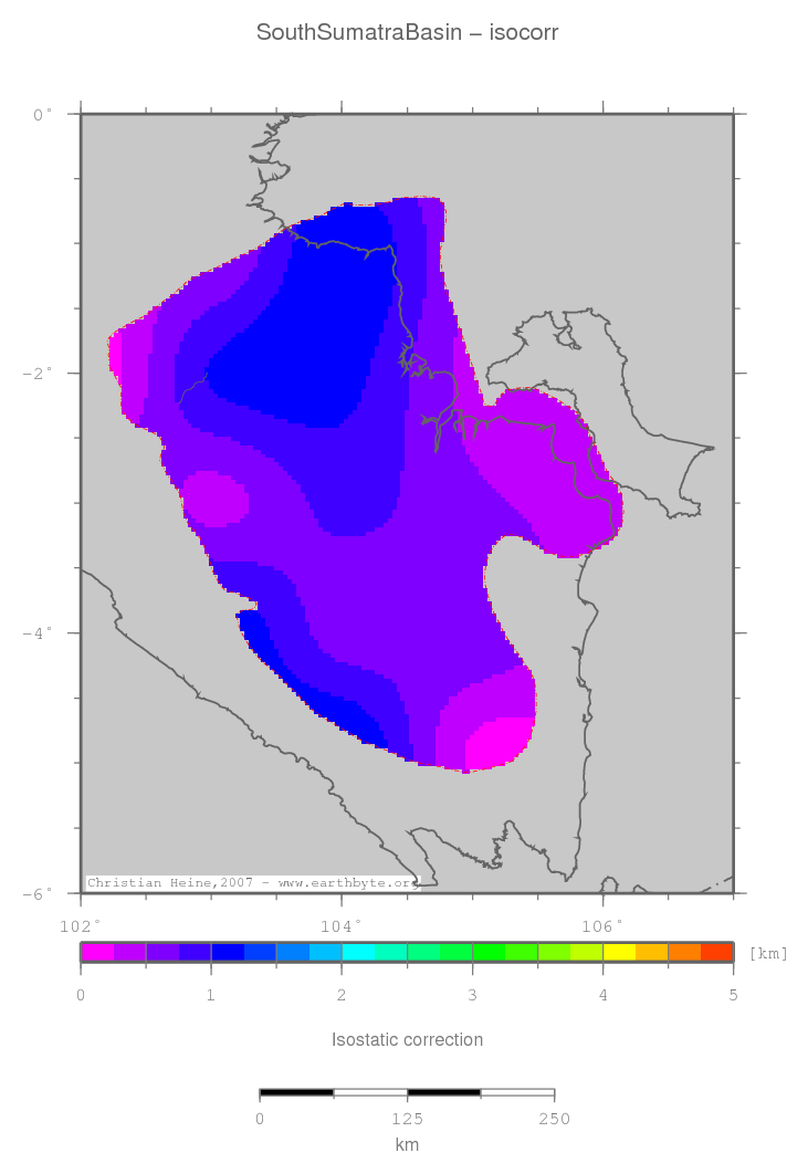 South Sumatra Basin location map