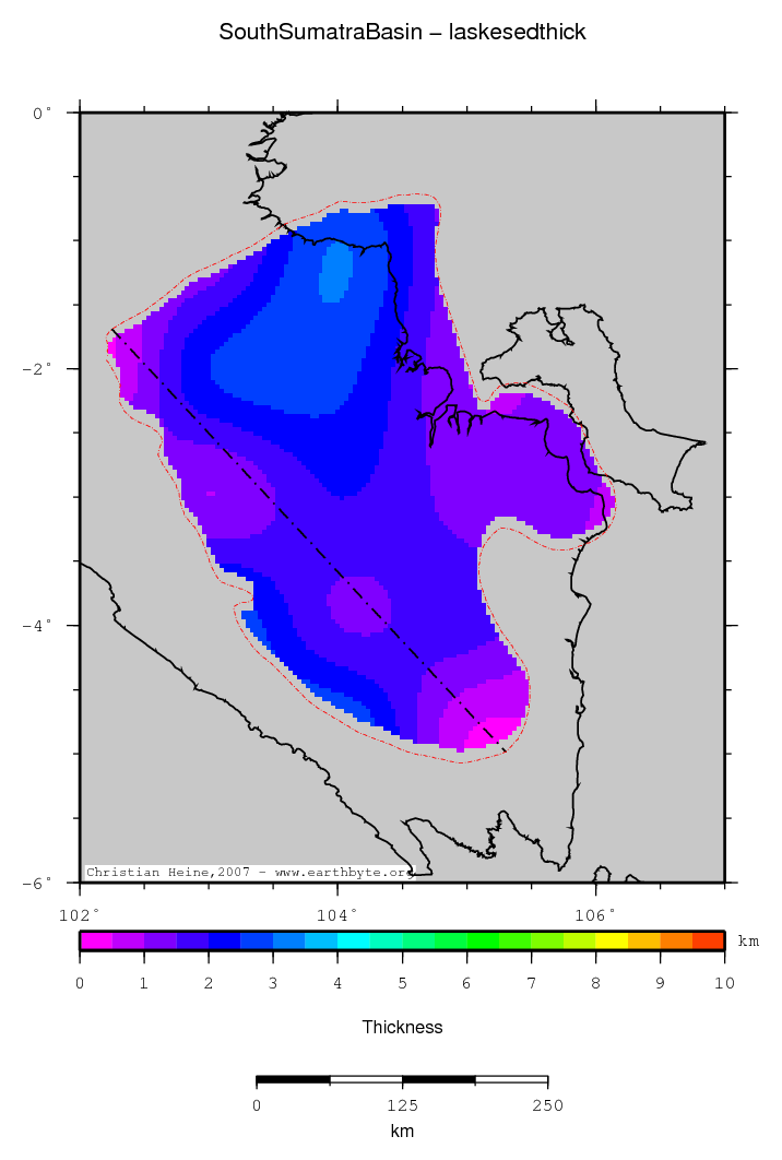 South Sumatra Basin location map