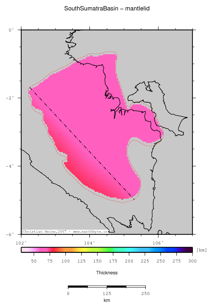 South Sumatra Basin location map