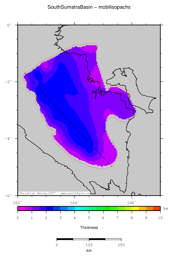 South Sumatra Basin location map