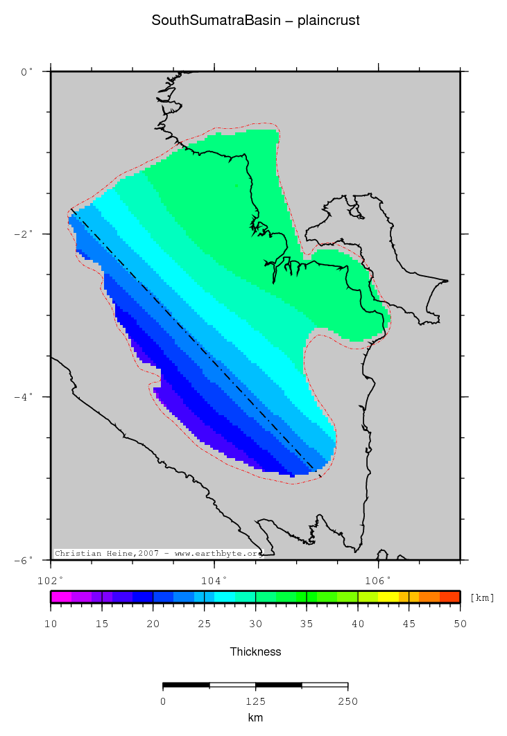 South Sumatra Basin location map