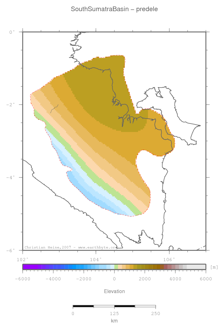 South Sumatra Basin location map