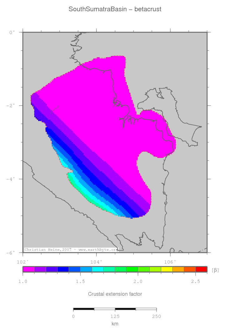 South Sumatra Basin location map