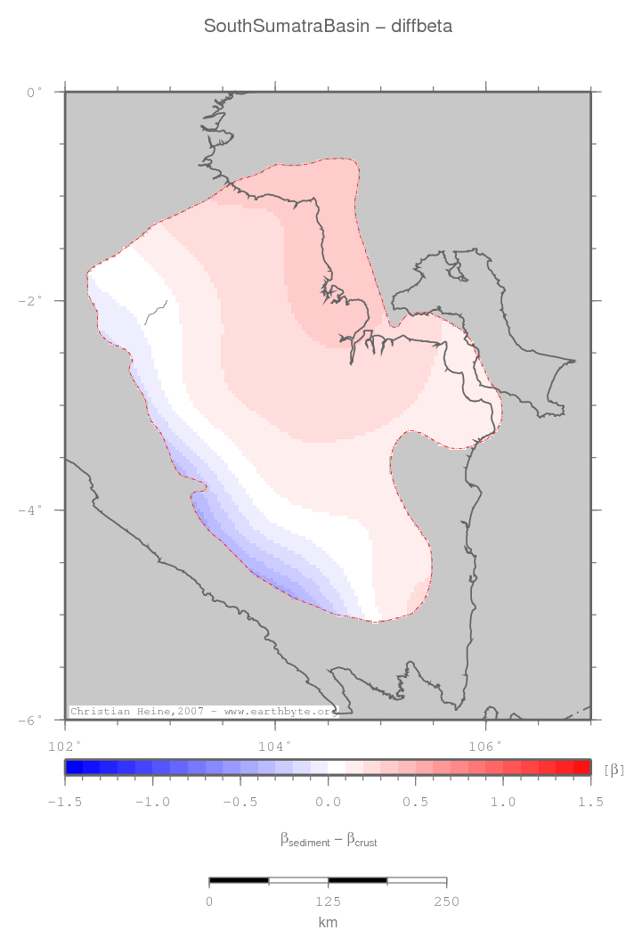 South Sumatra Basin location map