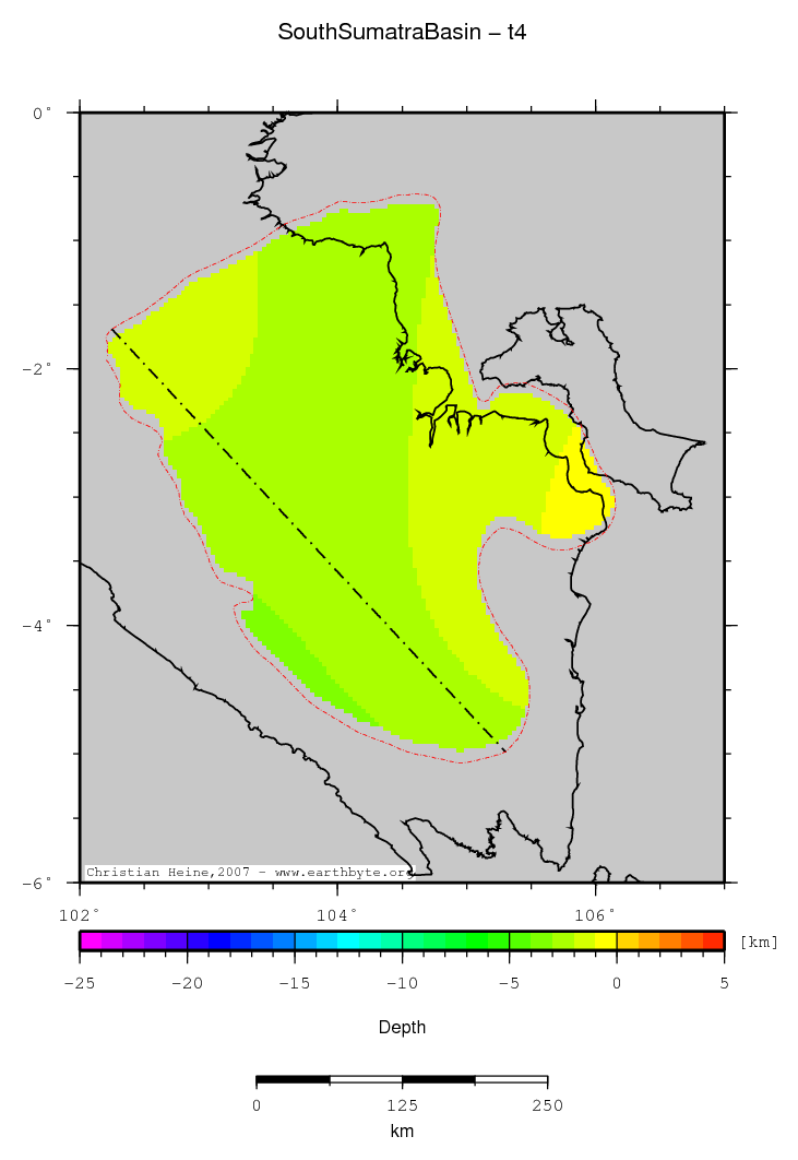 South Sumatra Basin location map