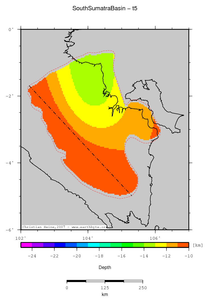 South Sumatra Basin location map