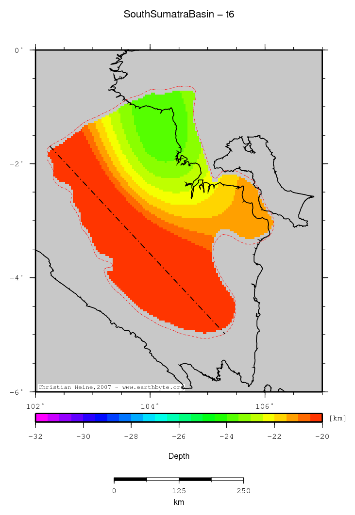 South Sumatra Basin location map