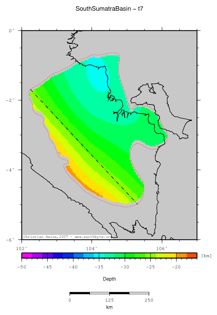 South Sumatra Basin location map