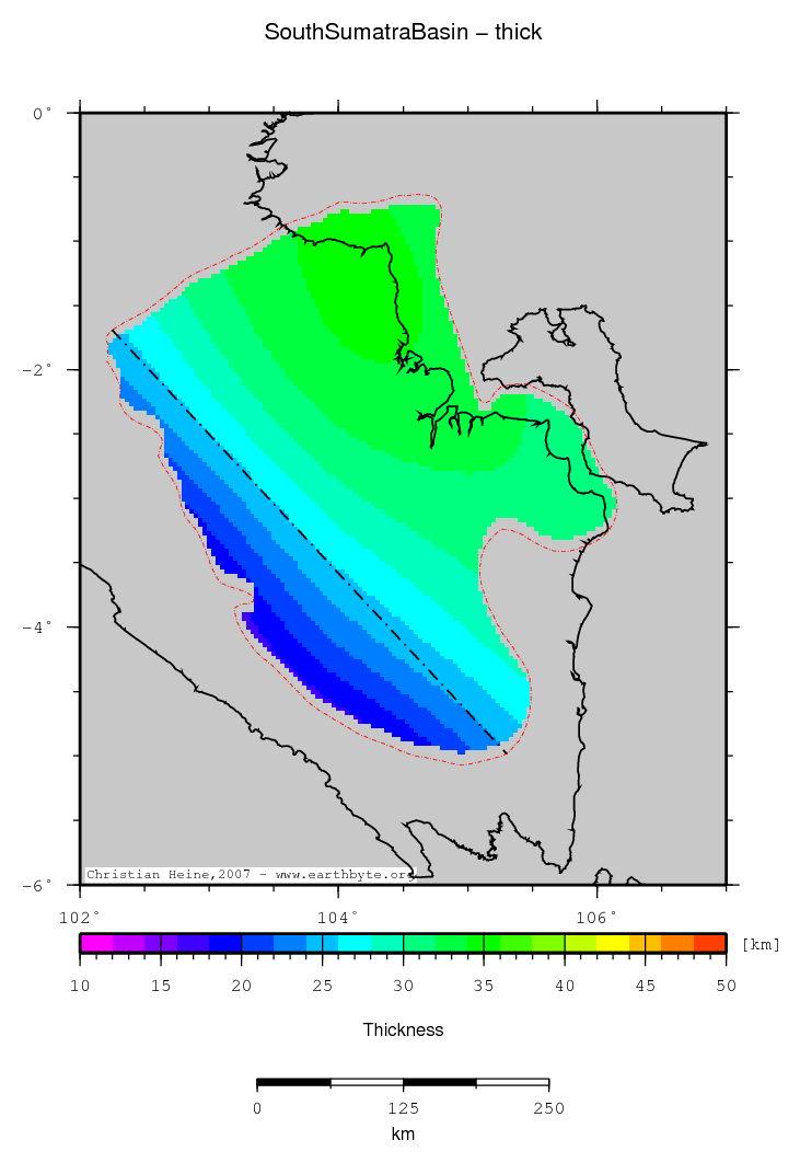 South Sumatra Basin location map