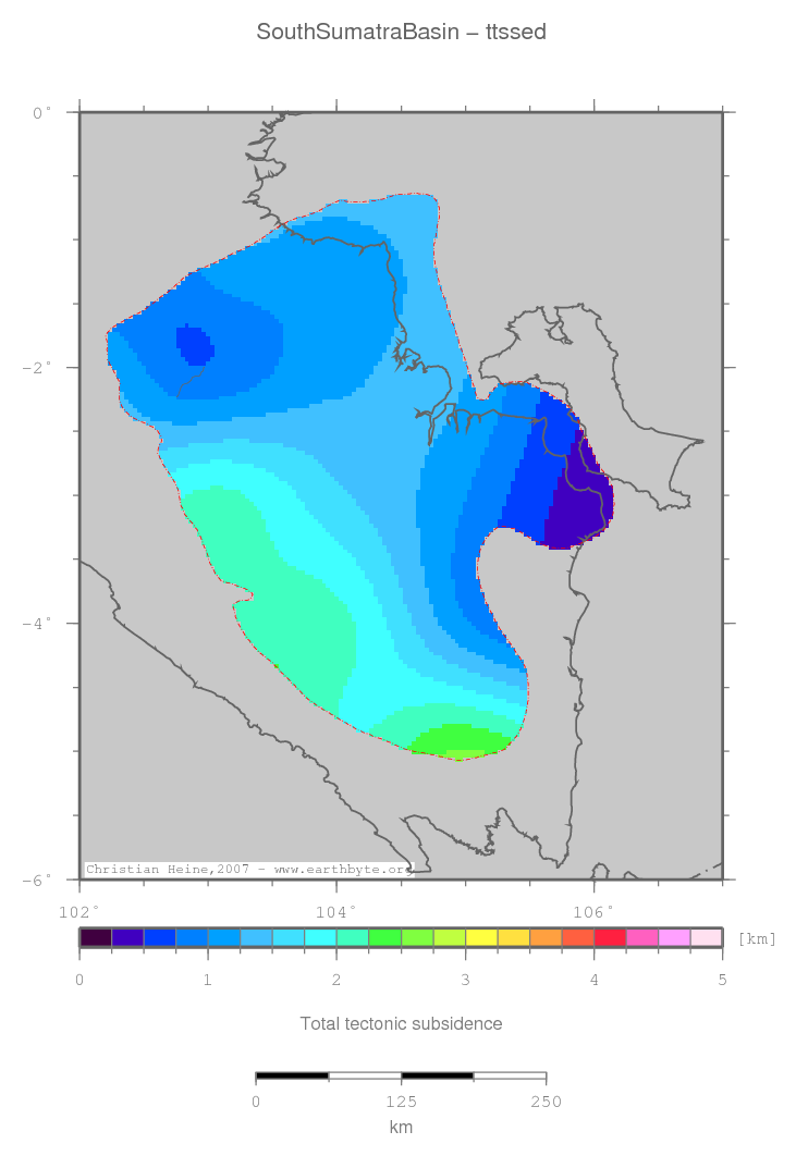 South Sumatra Basin location map