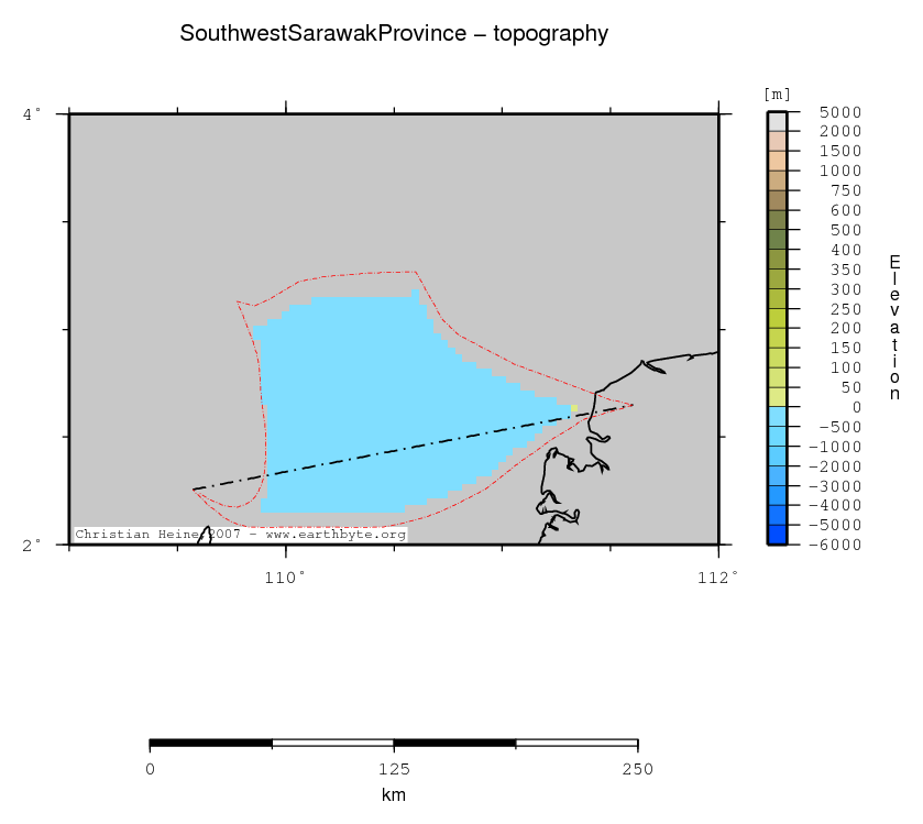 Southwest Sarawak Province location map