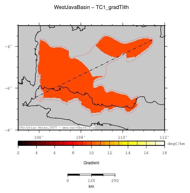 West Java Basin location map