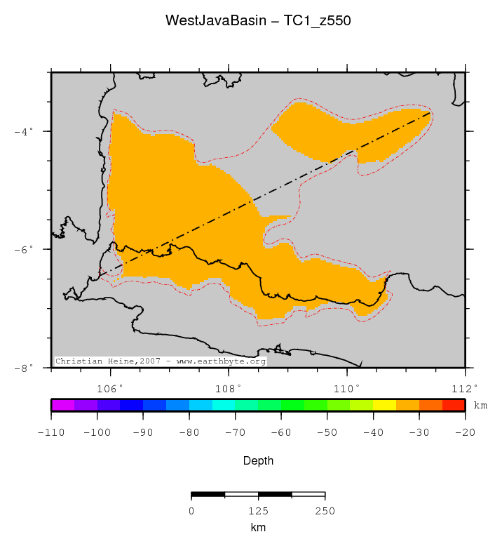 West Java Basin location map