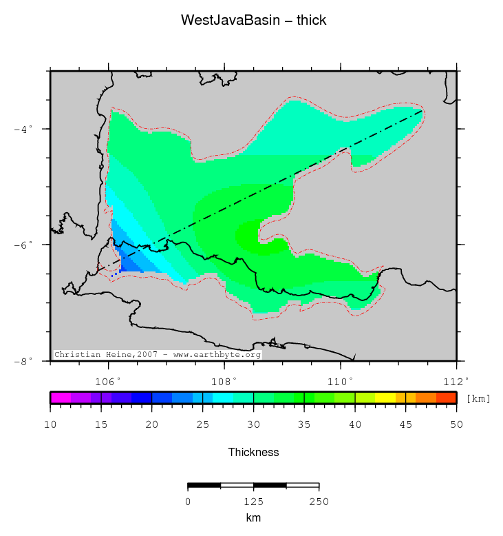 West Java Basin location map